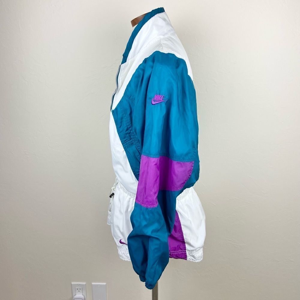 Nike Retro Vintage 90’s Waist-Cinch Pastel Windbreaker Jacket - Picture 4 of 6